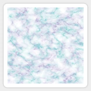 Turquoise blue and Purple Pastel Marble Sticker